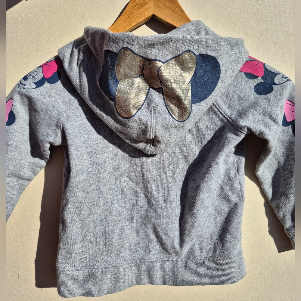 100% Cotton Gap Minnie Mouse Disney Zip Up Hoodie Size 4 - Picture 7 of 9